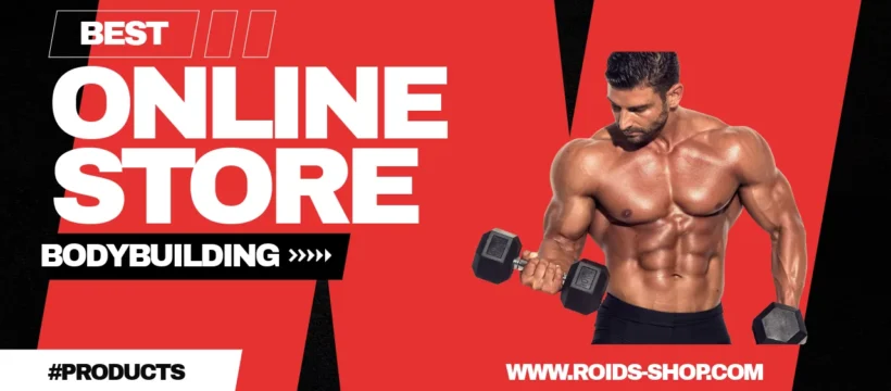 Athlete browsing an online store for fitness and bodybuilding products