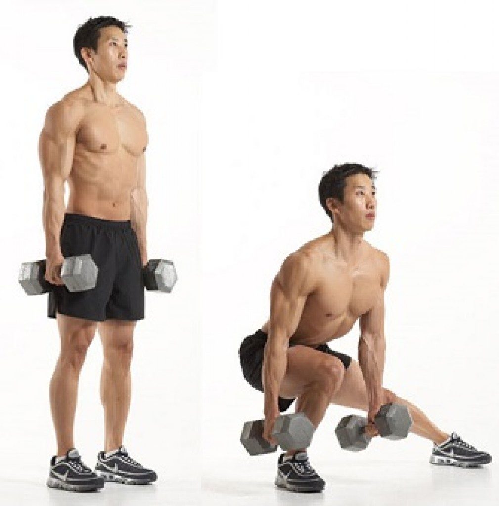 Dumbbell Side Lunge and Rotation